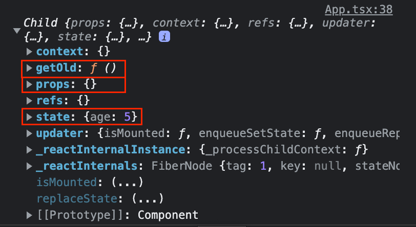 Value of the instance of class component